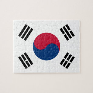 Quebra-cabeça Bandeira nacional do mundo de Coreia do Sul