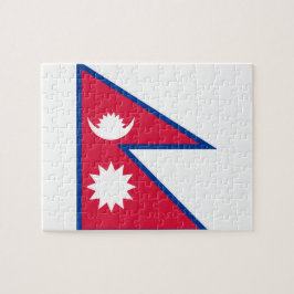Quebra-cabeça Bandeira nacional do mundo de Nepal