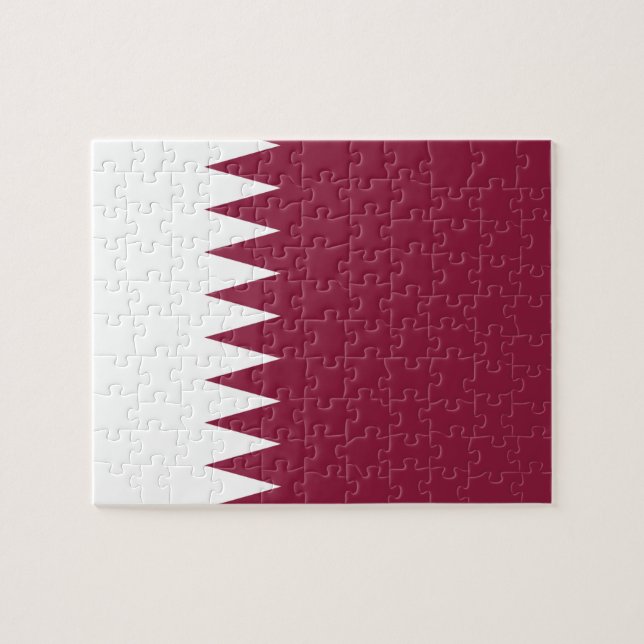 Quebra-cabeça Bandeira nacional do mundo de Qatar (Horizontal)
