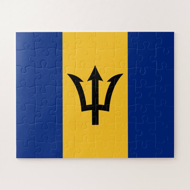 Quebra-cabeça Bandeira Patriótica de Barbados (Horizontal)