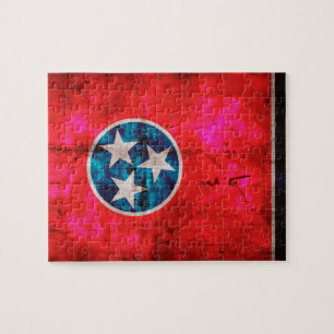 Quebra-cabeça Bandeira resistida do estado de Tennessee do