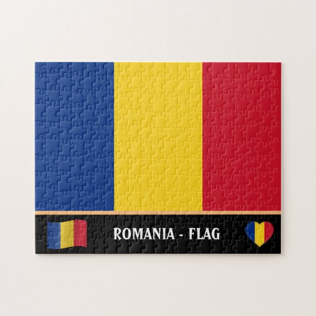 Quebra-cabeça Bandeira Romena e País Romeno / Romênia (Horizontal)