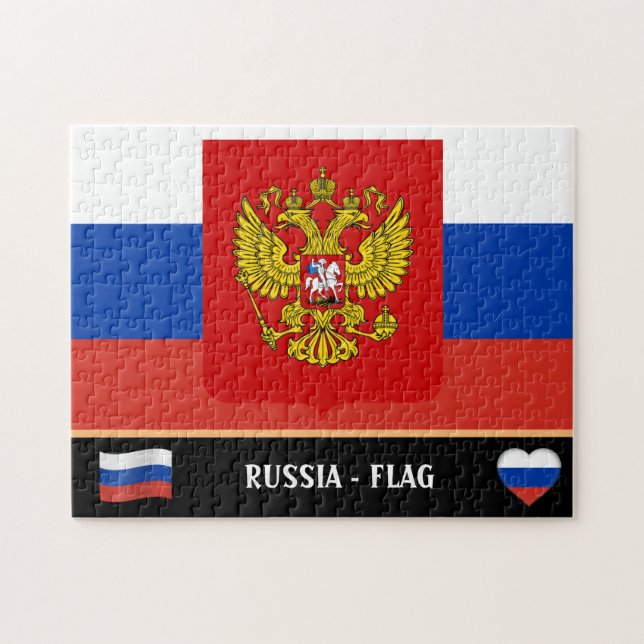 Quebra-cabeça Bandeira russa/Rússia (Horizontal)