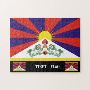 Quebra-cabeça Bandeira tibetana e país tibetano / Tibete e Hima