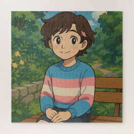 Quebra-cabeça Bandeira Transgênero Pessoa Anime | LGBTQIA+