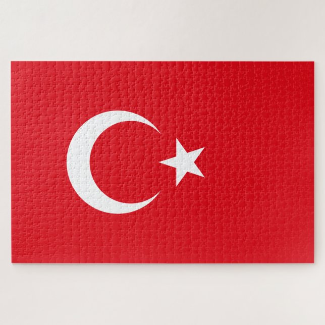 Quebra-cabeça Bandeira Turca (Turquia) (Horizontal)