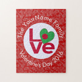 Quebra-cabeça Bandeira Vermelha Personalizada do Amor Bangladesh