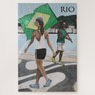 Quebra-cabeça bandeiras da praia do Rio de Janeiro