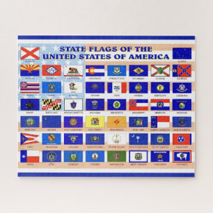 Quebra-cabeça Bandeiras dos Estados Unidos 16x20