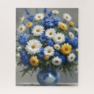 Quebra-cabeça Bando de Flores de Aquarela Elegante