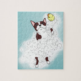 Quebra-cabeça Banho de Boston Terrier