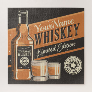 Quebra-cabeça Bar de Garrafa de Licor de Uísque Personalizado O