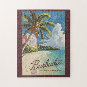 Quebra-cabeça Barbados Painterly Viagem Art Vintage