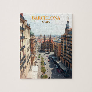 Quebra-cabeça barcelona espanha Art Vintage