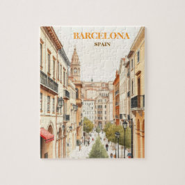 Quebra-cabeça barcelona espanha Art Vintage