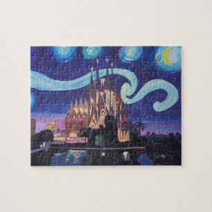 Quebra-cabeça Barcelona Sagrada Família Van Gogh inspirou