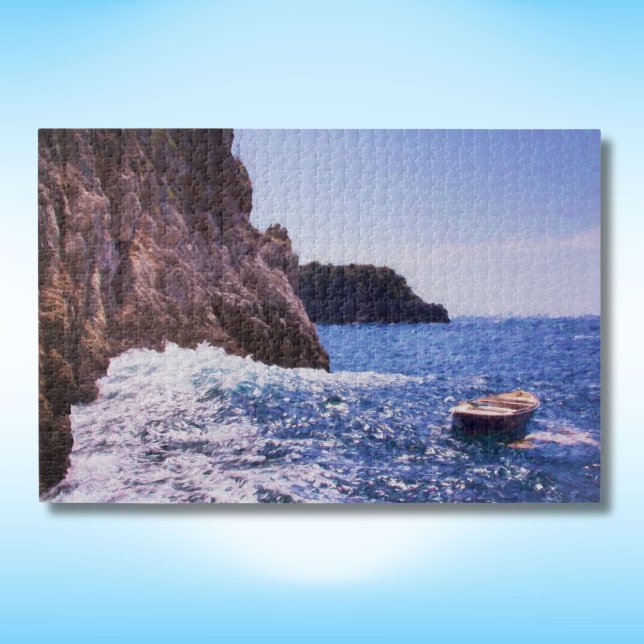 Quebra-cabeça Barco a Remo na Costa Amalfitana, Itália (Criador carregado)