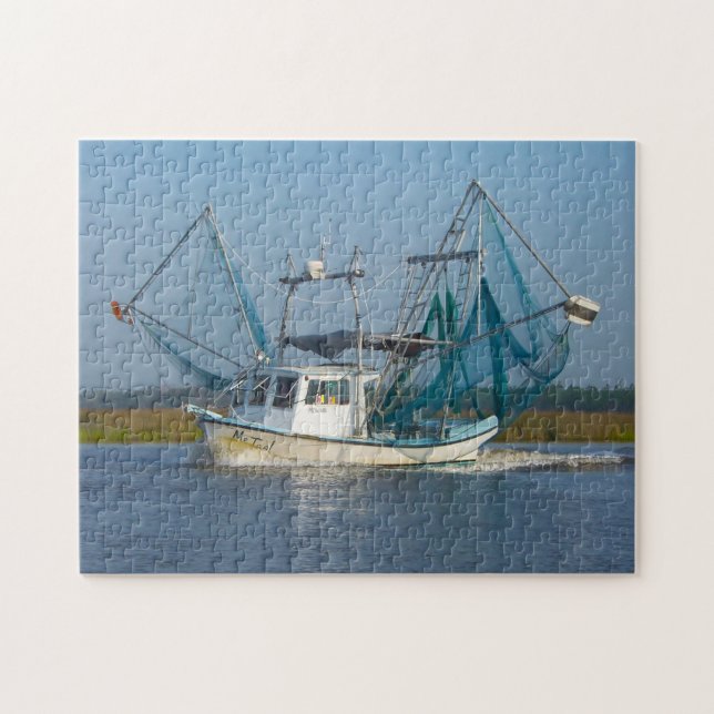 Quebra-cabeça Barco de Camarão Mississippi. (Horizontal)