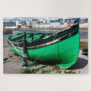 Quebra-cabeça Barco de Pesca Antigo Galway Irlanda. Quebra-Cabeç