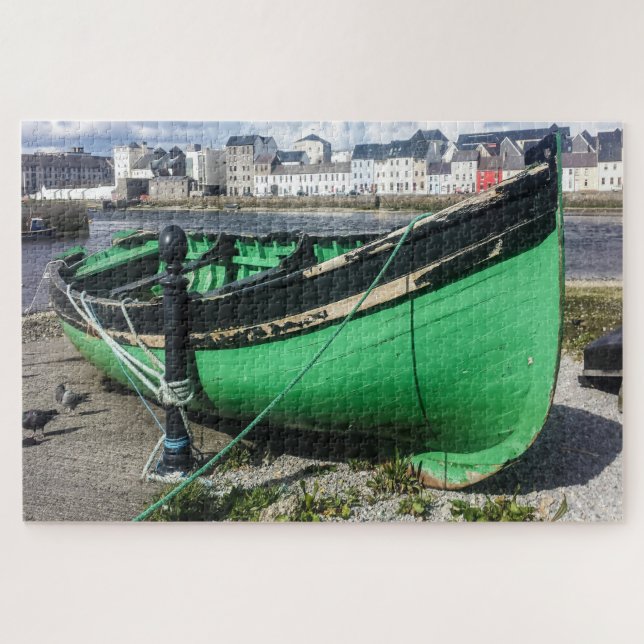 Quebra-cabeça Barco de Pesca Antigo Galway Irlanda. Quebra-Cabeç (Horizontal)