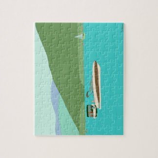 Quebra-cabeça Barco no lago George