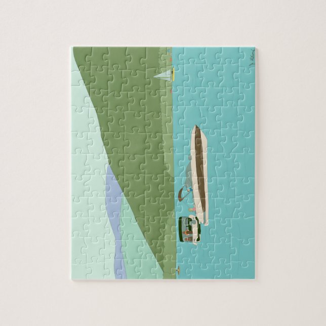 Quebra-cabeça Barco no lago George (Vertical)