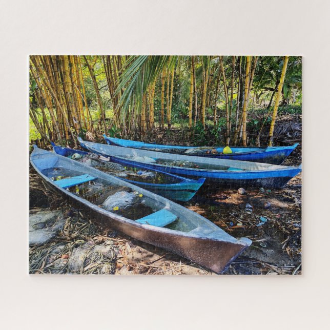 Quebra-cabeça Barcos à Espera, Enseada de Amatique Puzzle (Horizontal)