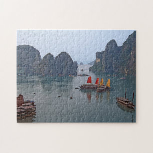 Quebra-cabeça Barcos a vela em Ha Long Bay - Vietname, Ásia
