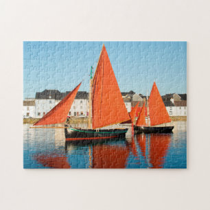 Quebra-cabeça Barcos à Vela Galway Irlanda.