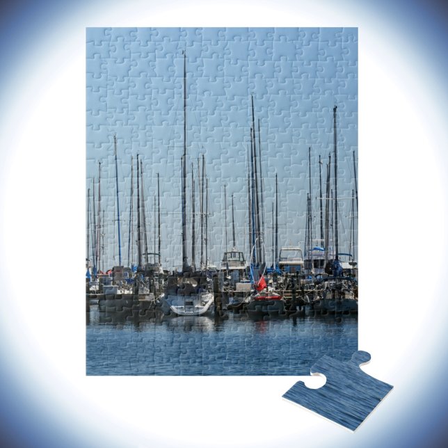 Quebra-cabeça Barcos a vela náuticos em Marina Fotografia (Criador carregado)