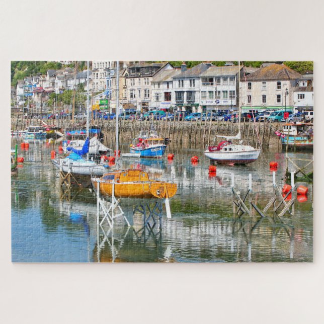 Quebra-cabeça Barcos com pernas, Looe, Cornwall, Inglaterra (Horizontal)