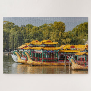 Quebra-cabeça Barcos de Dragão Turísticos Lago Kunming