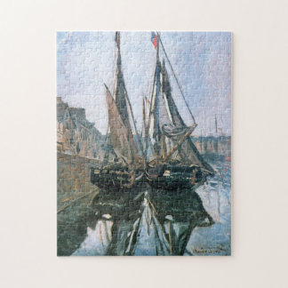 Quebra-cabeça Barcos de pesca em Honfleur 1868 Monet Fine Art