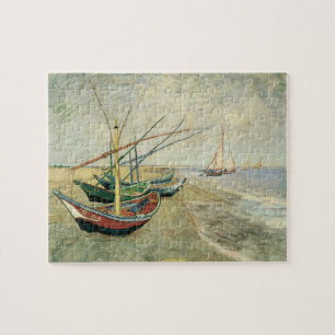 Quebra-cabeça Barcos de pesca na praia por Vincent van Gogh