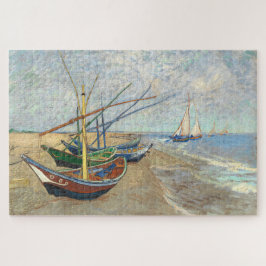 Quebra-cabeça Barcos de pesca na praia por Vincent Van Gogh