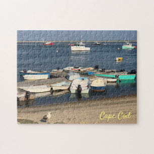 Quebra-cabeça Barcos em Água, Chatham, Cabo Cod, Massachusetts