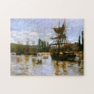Quebra-cabeça Barcos em Rouen 1872 Monet Fine Art