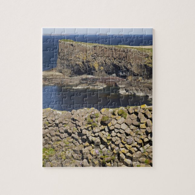 Quebra-cabeça Basalto poligonal, Staffa, da ilha de Mull, (Vertical)