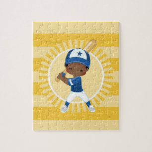 Quebra-cabeça Baseball Player - African American Boy