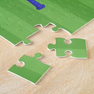 Quebra-cabeça Basebol azul personalizado