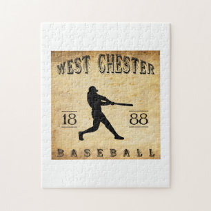 Quebra-cabeça Basebol ocidental de 1888 Chester Pensilvânia