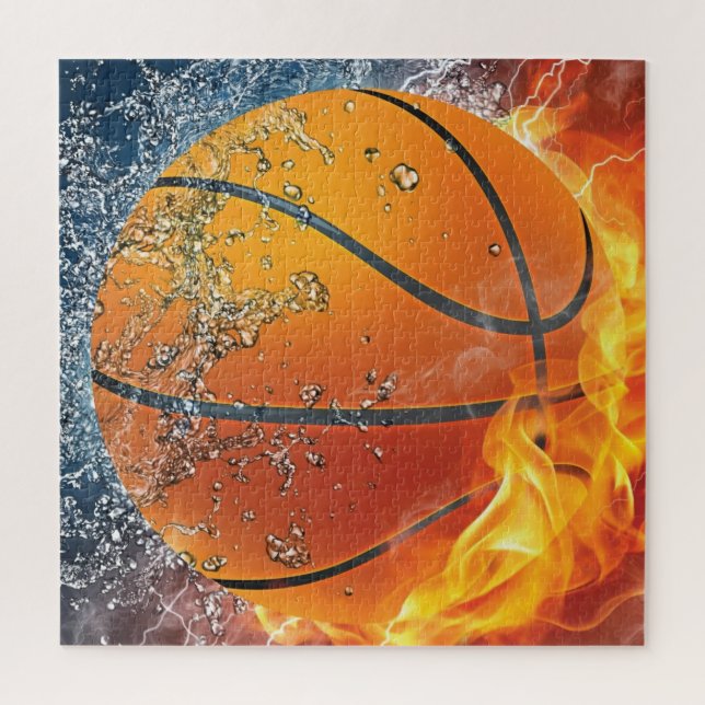 Quebra-cabeça Basquete flamejante (Vertical)