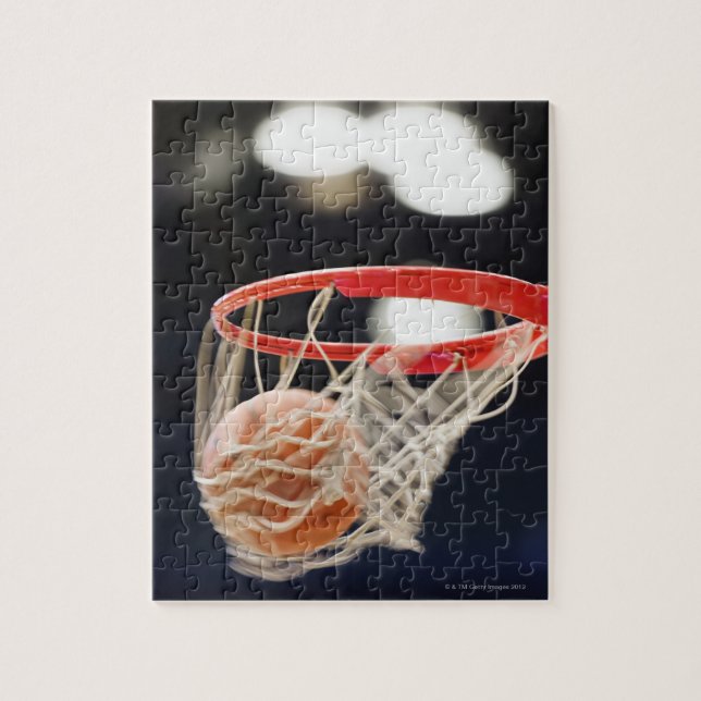 Quebra-cabeça Basquete na cesta. (Vertical)