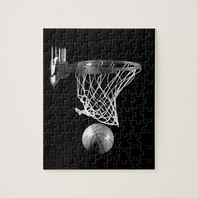 Quebra-cabeça Basquete preto e branco (Vertical)