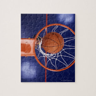Quebra-cabeça basquetebol na aro
