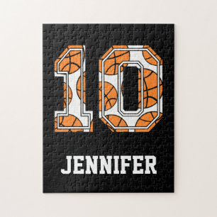 Quebra-cabeça Basquetebol personalizado número 10