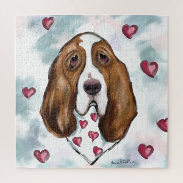 Quebra-cabeça Basset Hound (Vertical)