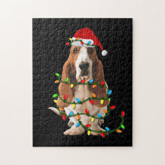 Quebra-cabeça basset hound christmas engraçado basset hound dog