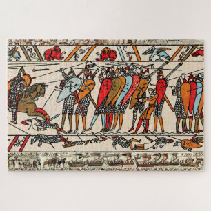 QUEBRA-CABEÇA BATALHA DE TAPESTRA BAYEUX DE HASTINGS KNIGHTS NOR