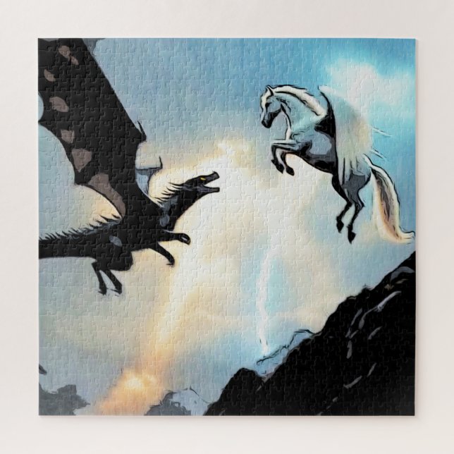 Quebra-cabeça Batalha do Dragão e Pegasus (Vertical)